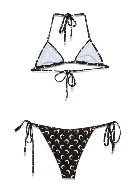 costume da bagno mp donna nero e beige MARINE SERRE | WSW011ACJER0003IT99